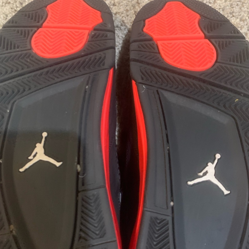Jordan Men's Black and Red Mesh Sneakers - Picture 4 of 5